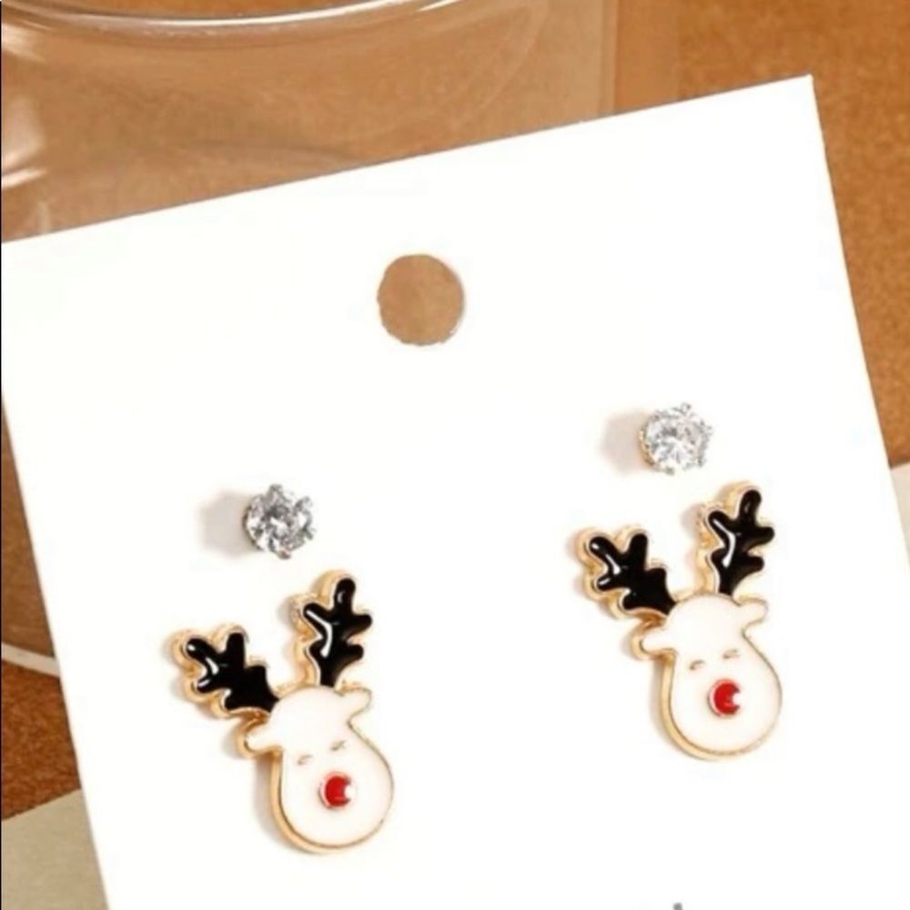 REINDEER Christmas Stud Earrings